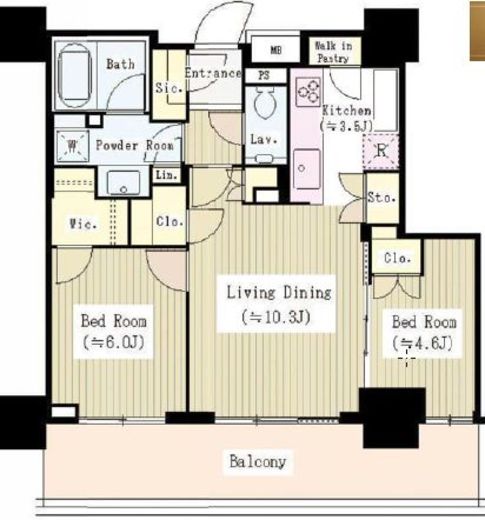 パークタワー西新宿エムズポート 23階 間取り図