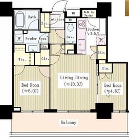 パークタワー西新宿エムズポート 23階 間取り図