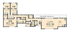 ヒルグラン代々木 201 間取り図