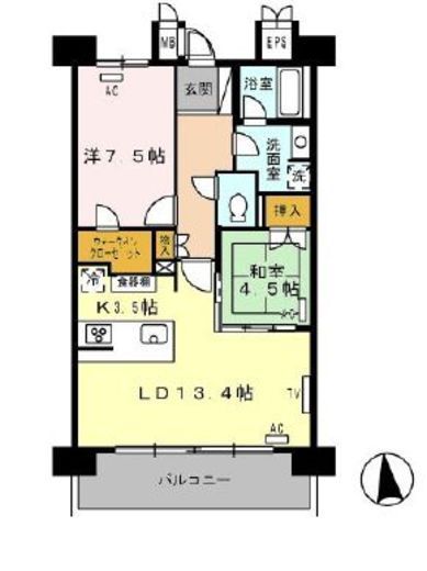ロイヤルパークス西新井 217 間取り図