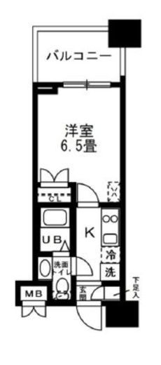 レジディア錦糸町 410 間取り図