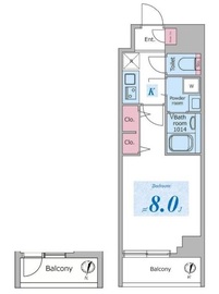 ドゥーエ板橋区役所前 502 間取り図