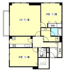 Uマンション 1階 間取り図