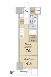 ザ・パークワンズ渋谷本町 7階 間取り図
