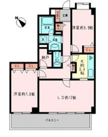 コロネード市ヶ谷 412 間取り図
