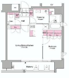 オリーブ麻布十番 701 間取り図