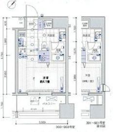 ベルファース水天宮前 801 間取り図