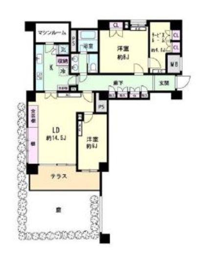 ザ・ペアシティ四谷 1階 間取り図