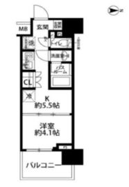 ライオンズ東京三ノ輪ミレス 4階 間取り図