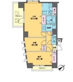 カスタリア北上野 201 間取り図