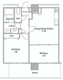 プラザタワー勝どき 3614 間取り図