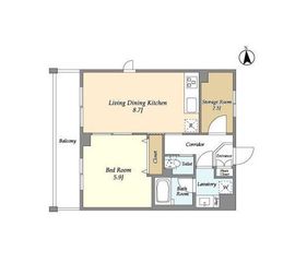 LIBR GRANT 世田谷等々力 (リーブルグラント世田谷等々力) 301 間取り図