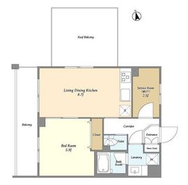LIBR GRANT 世田谷等々力 (リーブルグラント世田谷等々力) 401 間取り図