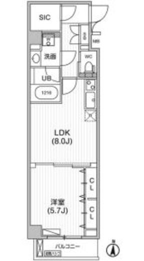 パークガーデン 206 間取り図