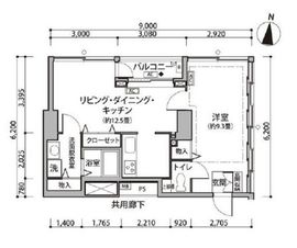 東雲キャナルコートCODAN 11-217 間取り図