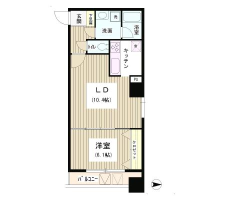 クレストレジデンス東中野 1004 間取り図
