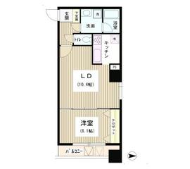 クレストレジデンス東中野 1004 間取り図