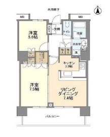 豊洲シエルタワー 10階 間取り図