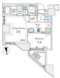 オープンレジデンシア品川中延ステーションフロント 5階 間取り図
