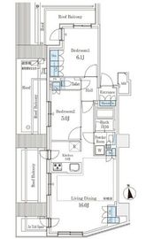 オープンレジデンシア品川中延ステーションフロント 6階 間取り図