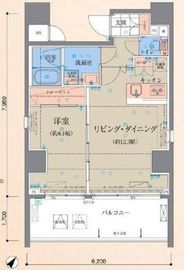 リヴシティ日本橋ネクステシア 6階 間取り図