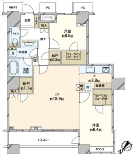 ザ・東京タワーズ ミッドタワー 36階 間取り図