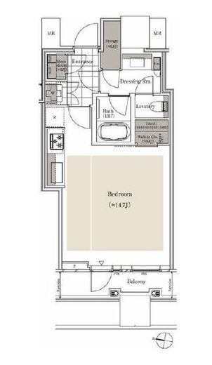 パークコート渋谷ザタワー 18階 間取り図