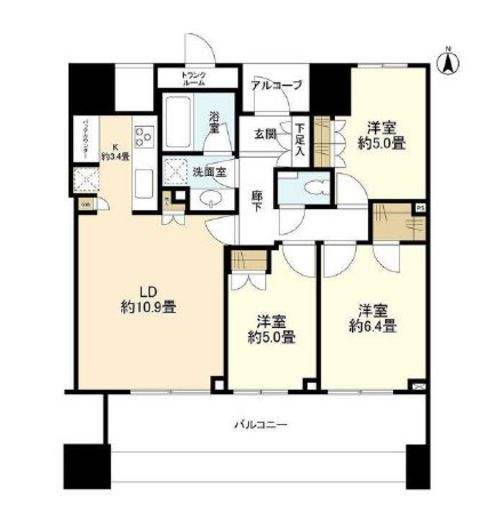 エクラスタワー武蔵小杉 30階 間取り図