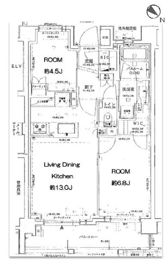 オープンレジデンシア神楽坂若宮町ヒルズ 2階 間取り図