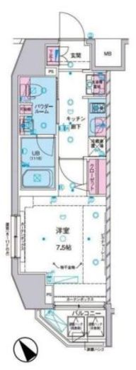 ジェノヴィア麻布十番グリーンヴェール 2階 間取り図