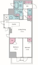 レジディア中目黒Ⅲ 301 間取り図