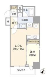 シティインデックス神田 11階 間取り図
