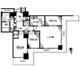 Wコンフォートタワーズ EAST 31階 間取り図