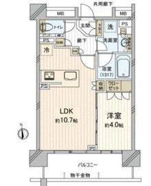 奥沢レジデンス 4階 間取り図