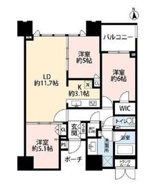 ドゥ・トゥール 8階 間取り図