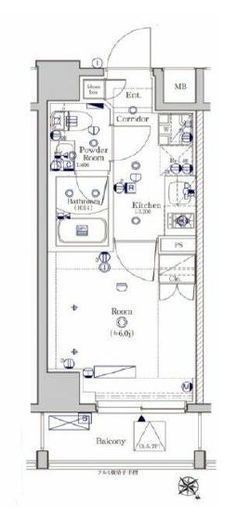 シーフォルム大井町 4階 間取り図