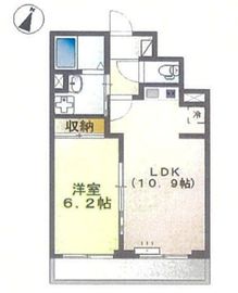 カルムメゾン目黒 202 間取り図