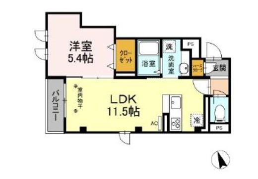 ルシエル恵比寿南 202 間取り図