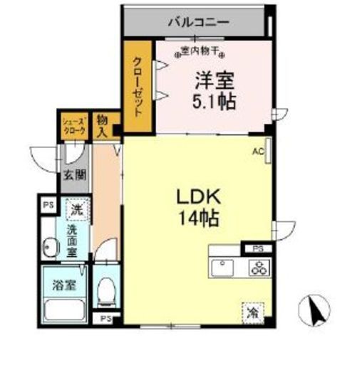 ルシエル恵比寿南 203 間取り図