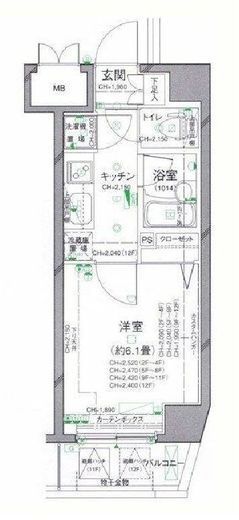 パレステュディオ渋谷ウエスト 2階 間取り図