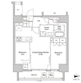 プラウドフラット日暮里 801 間取り図