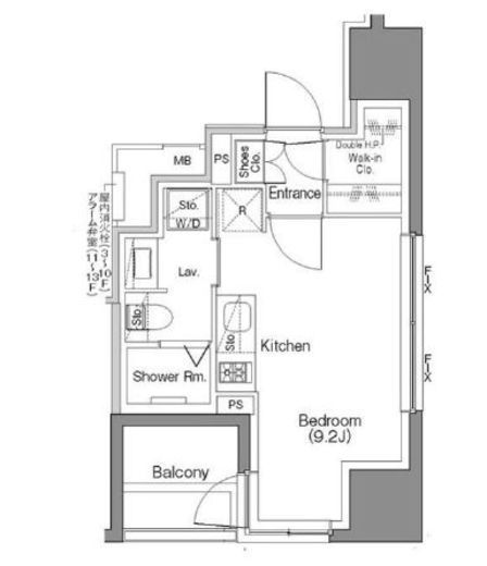 ザ・パークハビオSOHO大手町 701 間取り図