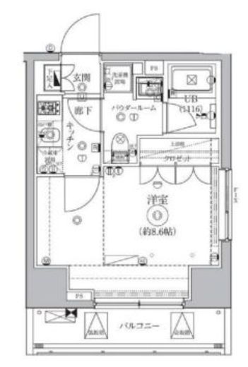 ドムススタイル高田馬場 5階 間取り図