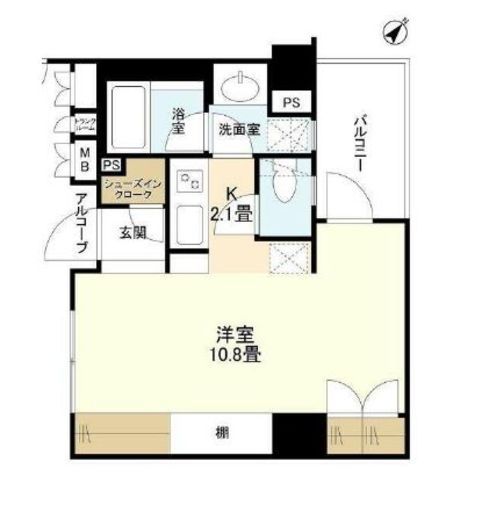 アルス勝どきコモーネ 8階 間取り図