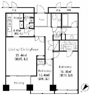 グリーンパーク赤坂 2404 間取り図