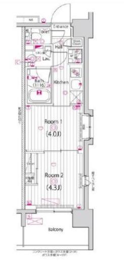 ガーラ・グランディ深川住吉 7階 間取り図