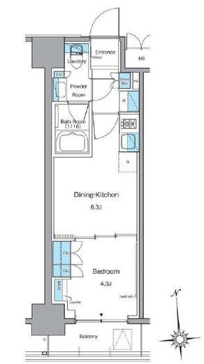 ルフォンプログレ上野稲荷町 404 間取り図