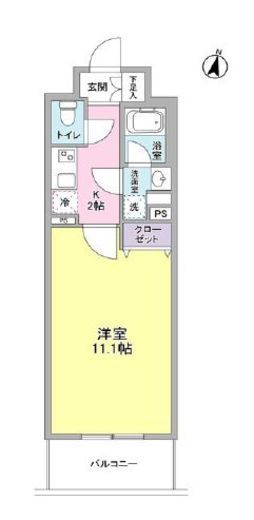 パイン新宿 5階 間取り図