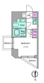 クレヴィアリグゼ北品川Ⅱステーションコート 502 間取り図