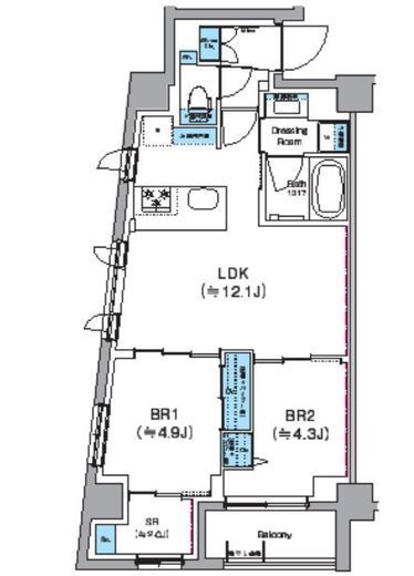 クレヴィアリグゼ西巣鴨 202 間取り図